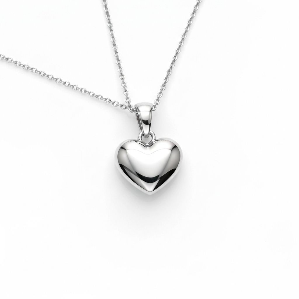 Ezüst Medál Szív Alakú